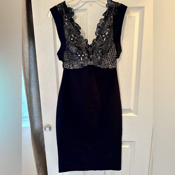 LOVER The Label Bonded Pencil Dress in Black MSRP $535 - Picture 4 of 10